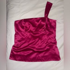 Vintage LOFT Fuchsia Satin Blouse